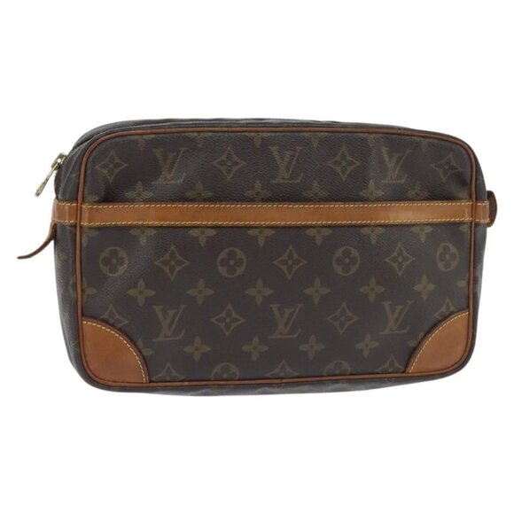 LOUIS VUITTON Monogram Compiegne 28 Clutch Bag M51845 LV Auth BA7171 - Picture 1 of 16